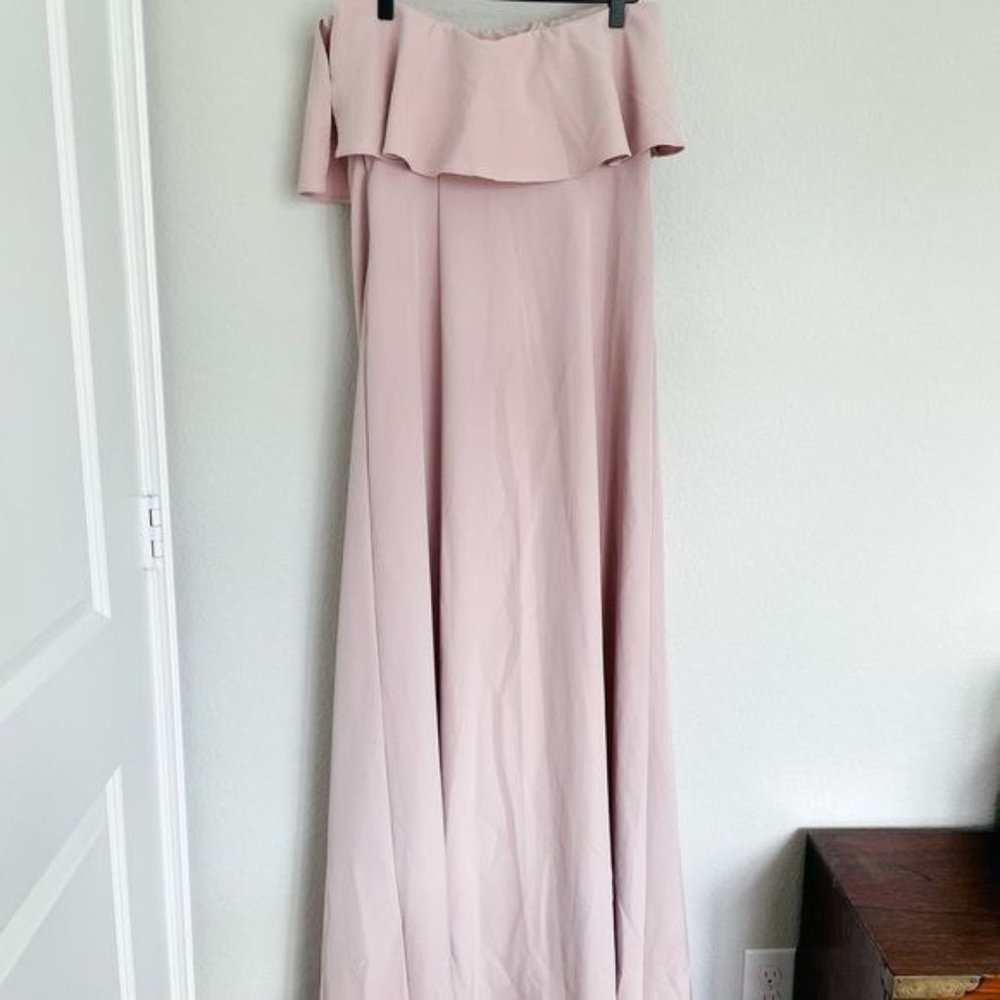 Show Me Your Mumu Women's Pink Monaco Ruffle Gown Size Large - Picture 9 of 10